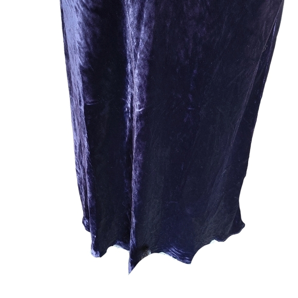 J. Crew | NWT Navy Blue Silk Velvet Lush Halter Slip Evening Dress -Size 6 - Picture 10 of 13